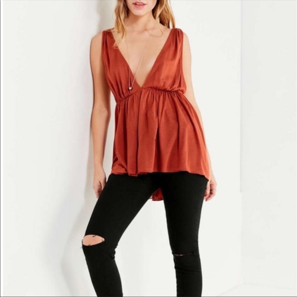 Urban Outfitters Rust Babydoll Top